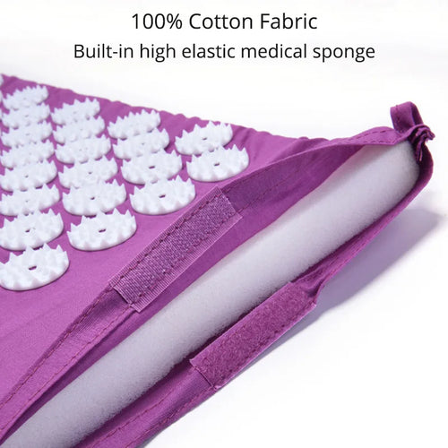 Acupressure Mat & Pillow Set for Back, Neck & Foot Pain Relief – Yoga Massage Cushion with Needle Therapy