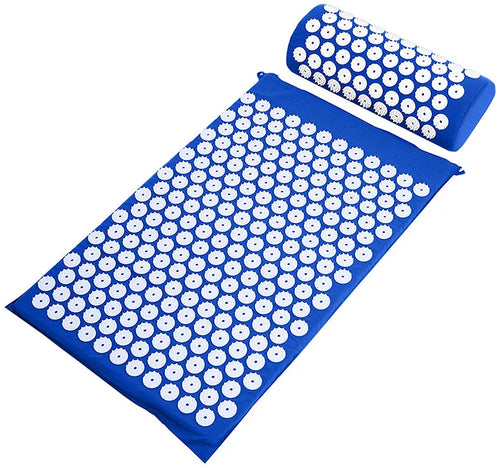 Acupressure Mat & Pillow Set for Back, Neck & Foot Pain Relief – Yoga Massage Cushion with Needle Therapy