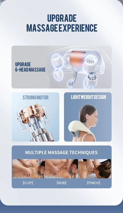 Foreverlily 26W Neck & Shoulder Massager Shawl – Wireless Deep Kneading Cervical & Back Massage Device
