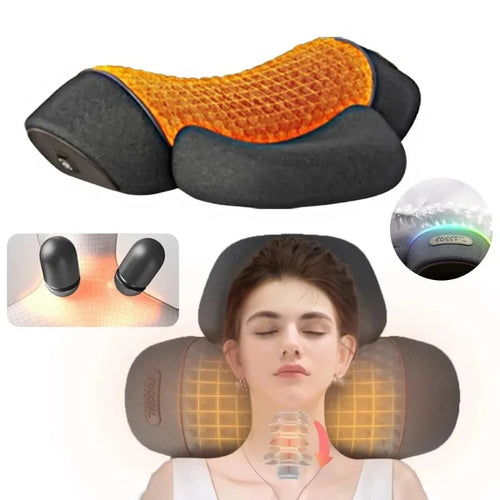 NEW Electric Neck Massager Cervical Traction Pillow with Heat & Vibration – Neck and Shoulder Pain Relief Device