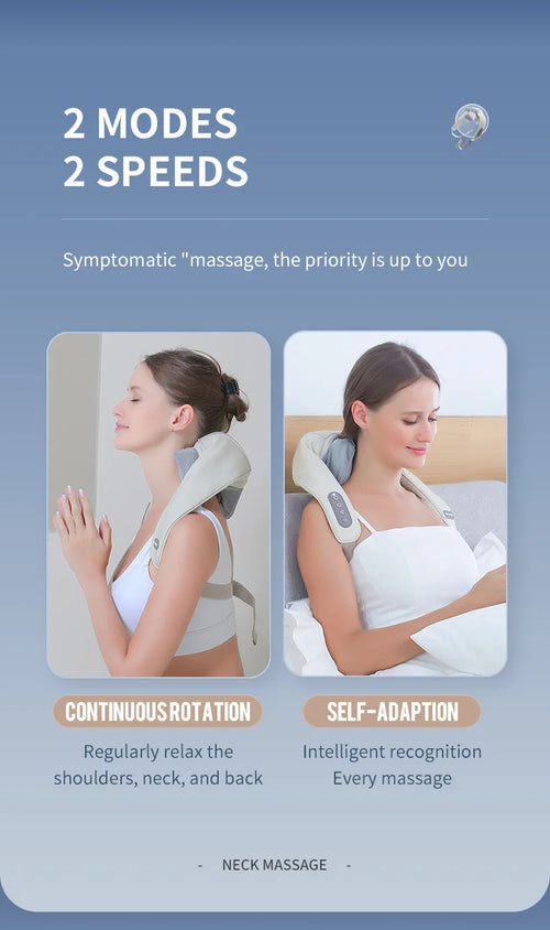 Foreverlily 26W Neck & Shoulder Massager Shawl – Wireless Deep Kneading Cervical & Back Massage Device