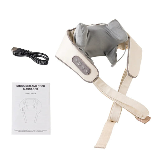 Foreverlily 26W Neck & Shoulder Massager Shawl – Wireless Deep Kneading Cervical & Back Massage Device