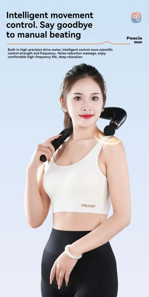 Smart Fascia Gun Electric Massage Gun – Deep Tissue Muscle Massager for Back, Neck & Shoulder Relief