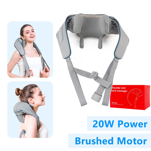 Foreverlily 26W Neck & Shoulder Massager Shawl – Wireless Deep Kneading Cervical & Back Massage Device