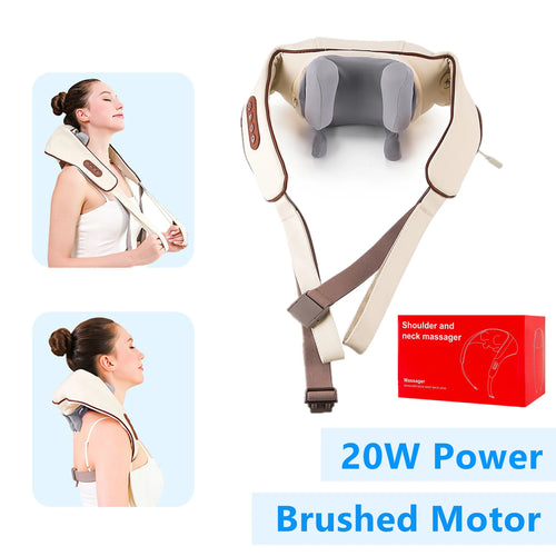 Foreverlily 26W Neck & Shoulder Massager Shawl – Wireless Deep Kneading Cervical & Back Massage Device