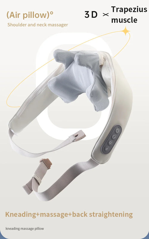 Foreverlily 26W Neck & Shoulder Massager Shawl – Wireless Deep Kneading Cervical & Back Massage Device