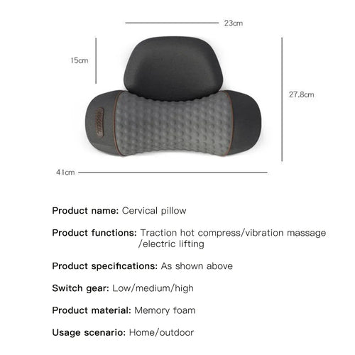 NEW Electric Neck Massager Cervical Traction Pillow with Heat & Vibration – Neck and Shoulder Pain Relief Device