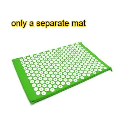 Acupressure Mat & Pillow Set for Back, Neck & Foot Pain Relief – Yoga Massage Cushion with Needle Therapy