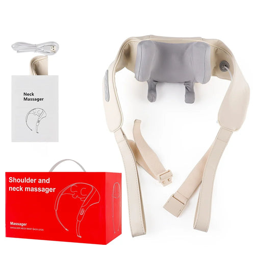 Foreverlily 26W Neck & Shoulder Massager Shawl – Wireless Deep Kneading Cervical & Back Massage Device