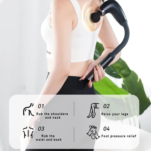 Smart Fascia Gun Electric Massage Gun – Deep Tissue Muscle Massager for Back, Neck & Shoulder Relief