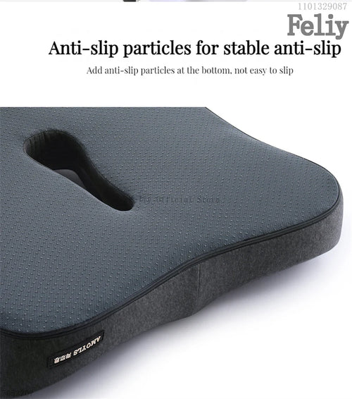 Memory Foam Orthopedic Seat Cushion & Lumbar Support Pillow for Office Chair and Car Seat