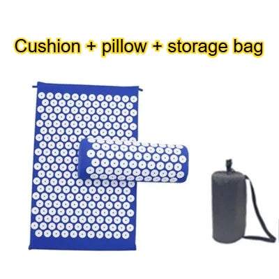 Acupressure Mat & Pillow Set for Back, Neck & Foot Pain Relief – Yoga Massage Cushion with Needle Therapy