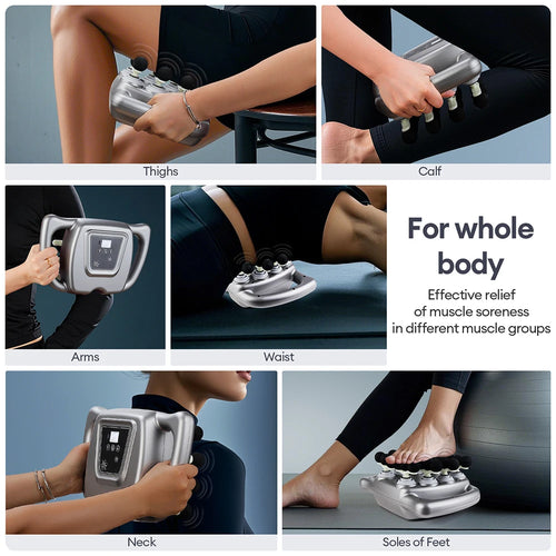 24-Head Fascia Gun Massager with 9 Modes Deep Tissue Vibration Massage for Back, Neck & Full Body Relief