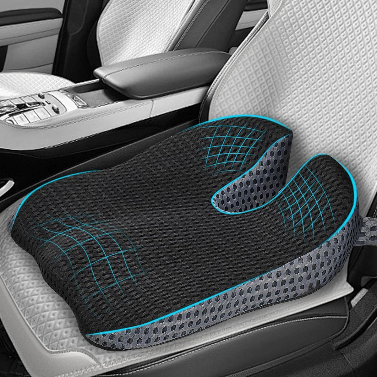 Memory Foam Car Seat Wedge Cushion for Driving Height Booster