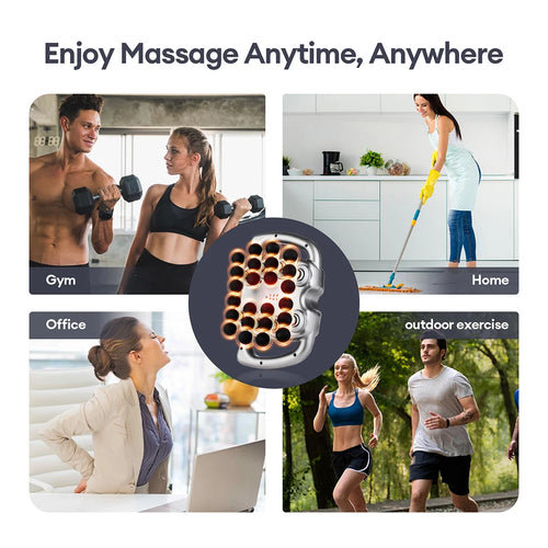 24-Head Fascia Gun Massager with 9 Modes Deep Tissue Vibration Massage for Back, Neck & Full Body Relief